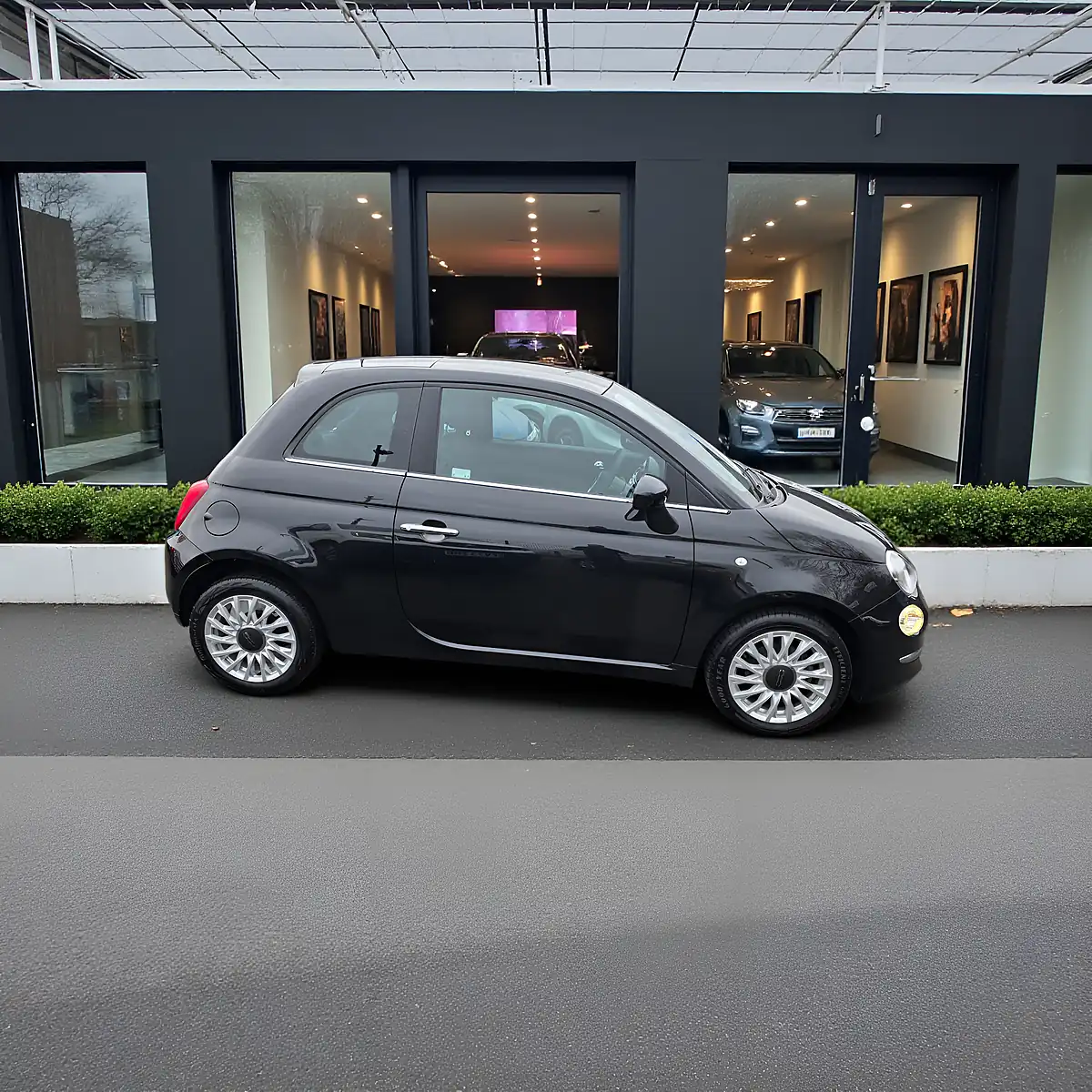 Used 2023 Fiat 500 M/H Edition Absolute Black With Black Roof - Interior and Exterior details 9
