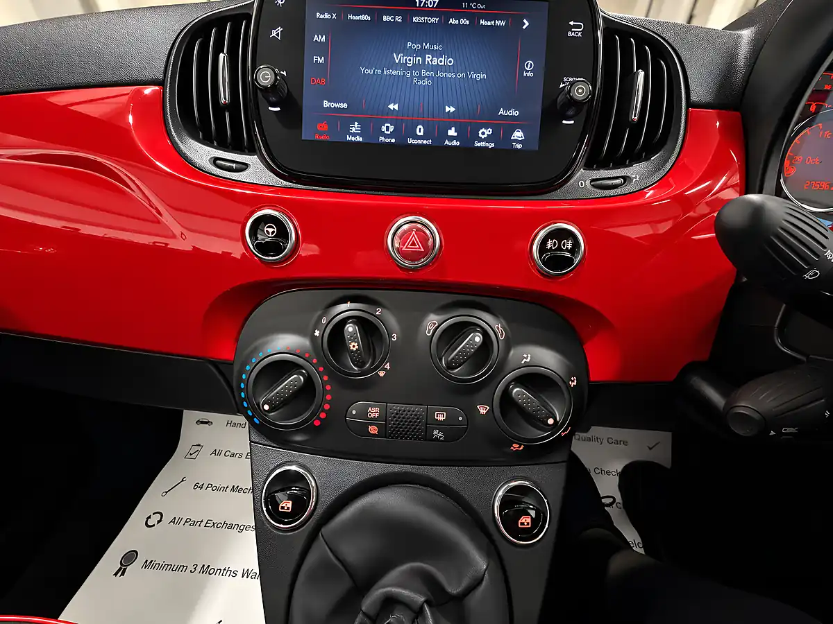Used 2023 Fiat 500 Red Black - Interior and Exterior details 16