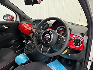 Used 2023 Fiat 500 Red Bossa Nova White - Interior and Exterior details 11