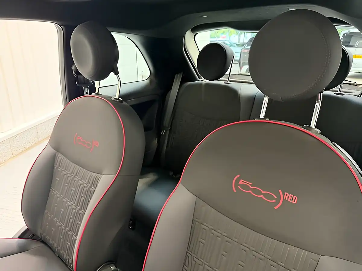 Used 2023 Fiat 500 Red Bossa Nova White - Interior and Exterior details 13