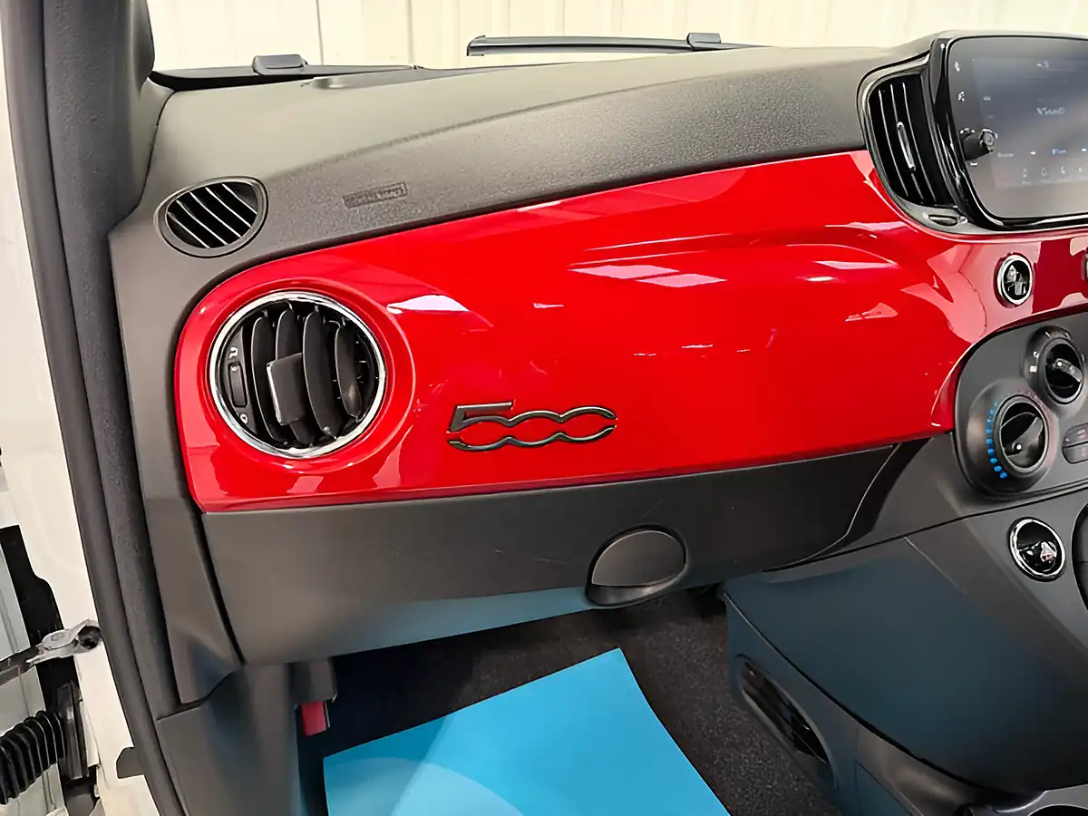 Used 2023 Fiat 500 Red Bossa Nova White - Interior and Exterior details 15