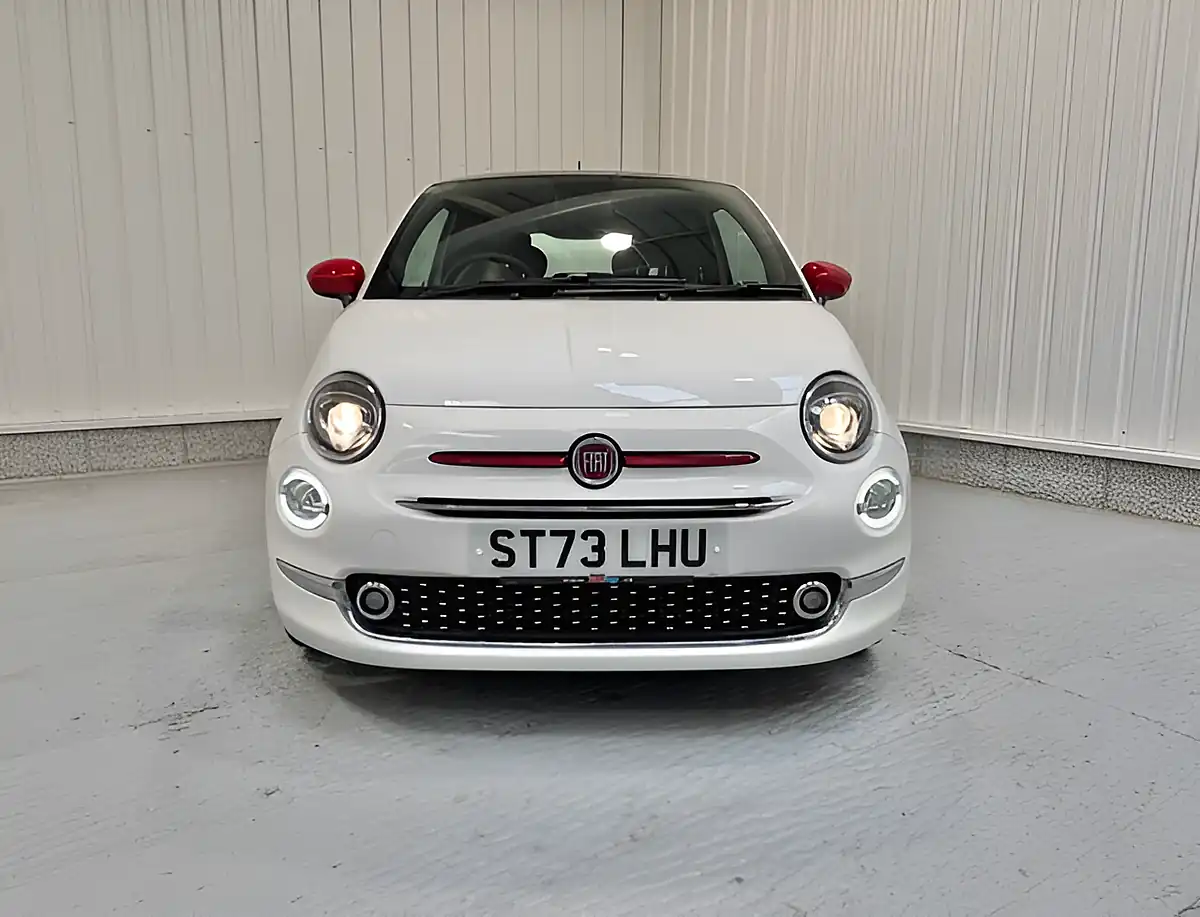 Used 2023 Fiat 500 Red Bossa Nova White - Interior and Exterior details 2