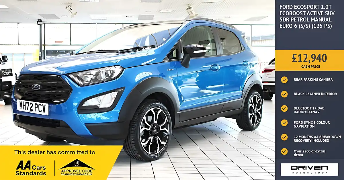 Used 2023 Ford Ecosport Active Desert Island Blue - Front View