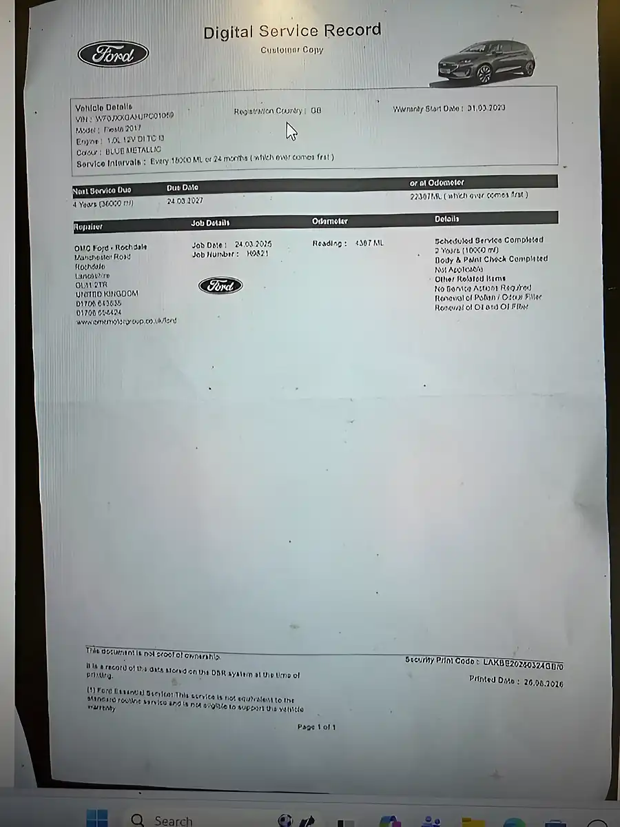 Used 2023 Ford Fiesta Titanium Blue - Interior and Exterior details 13