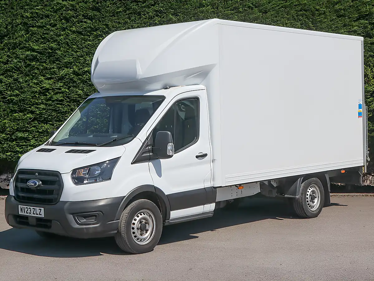 Used 2023 Ford Transit 350 FWD Eb Leader Frozen White - Front View
