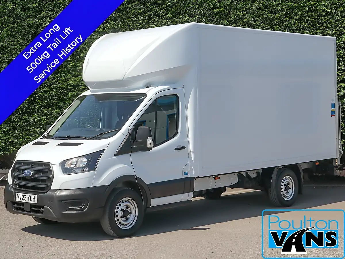Used 2023 Ford Transit 350 FWD Eb Leader Frozen White - Front View