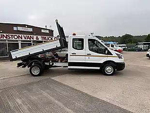 Used 2023 Ford Transit 350 Leader L3 Lwb Double Cab One Stop Tipper White - Interior and Exterior details 3