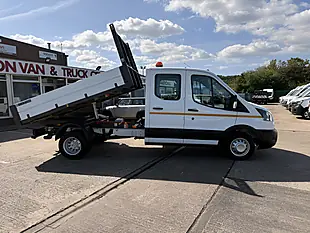 Used 2023 Ford Transit 350 Leader L3 Lwb Double Cab Tipper White - Interior and Exterior details 2