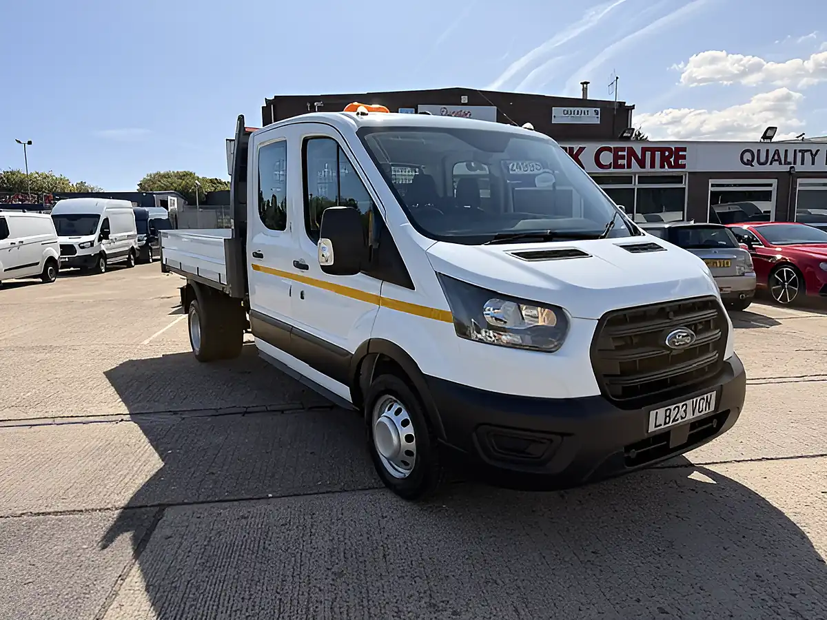 Used 2023 Ford Transit 350 Leader L3 Lwb Double Cab Tipper White - Interior and Exterior details 9