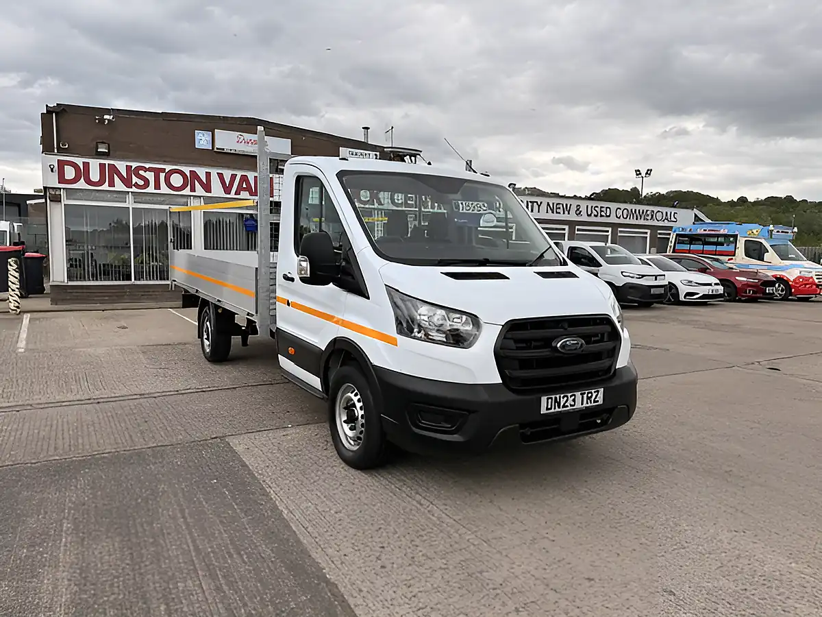 Used 2023 Ford Transit 350 Leader Lwb Dropside White - Front View
