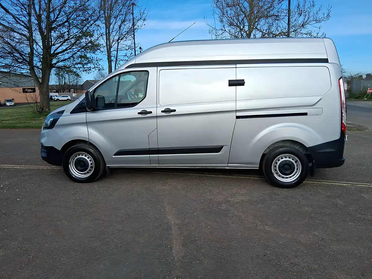 Used 2023 Ford Transit Custom Panel Van L2 H2 Silver - Interior and Exterior details 2