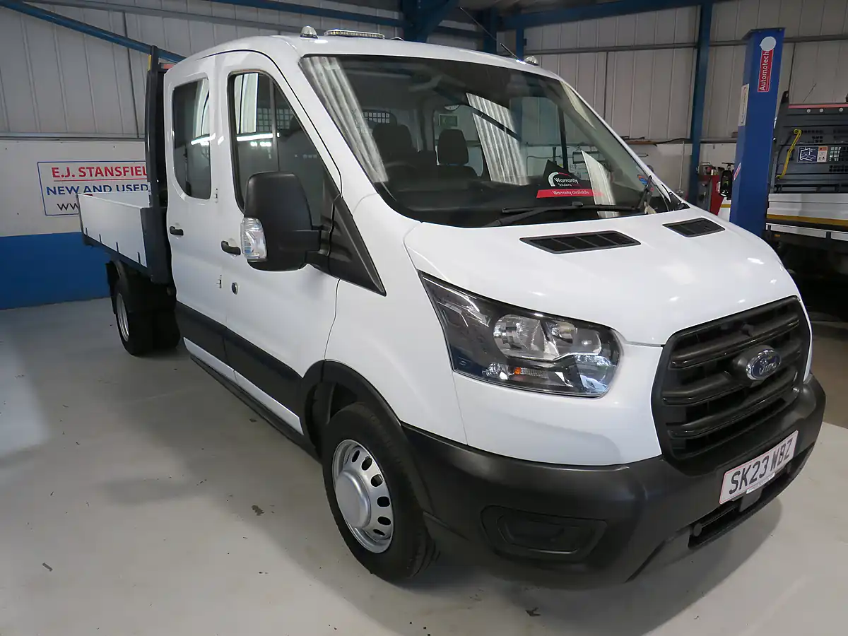 Used 2023 Ford Transit Double Cab Tipper White - Interior and Exterior details 2
