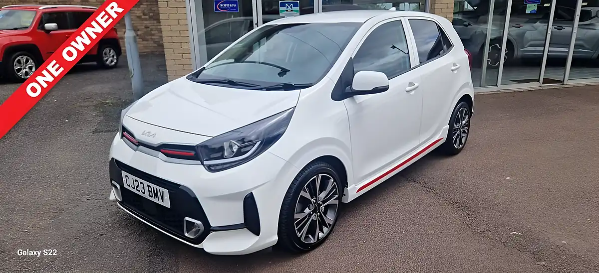 Used 2023 Kia Picanto GT-Line White - Front View