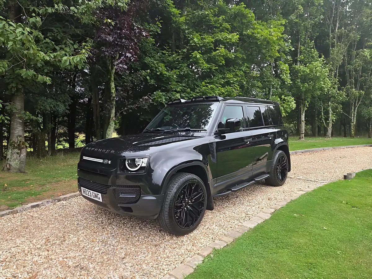 Used 2023 Land Rover Defender 110 Hard Top Santorini Black - Front View