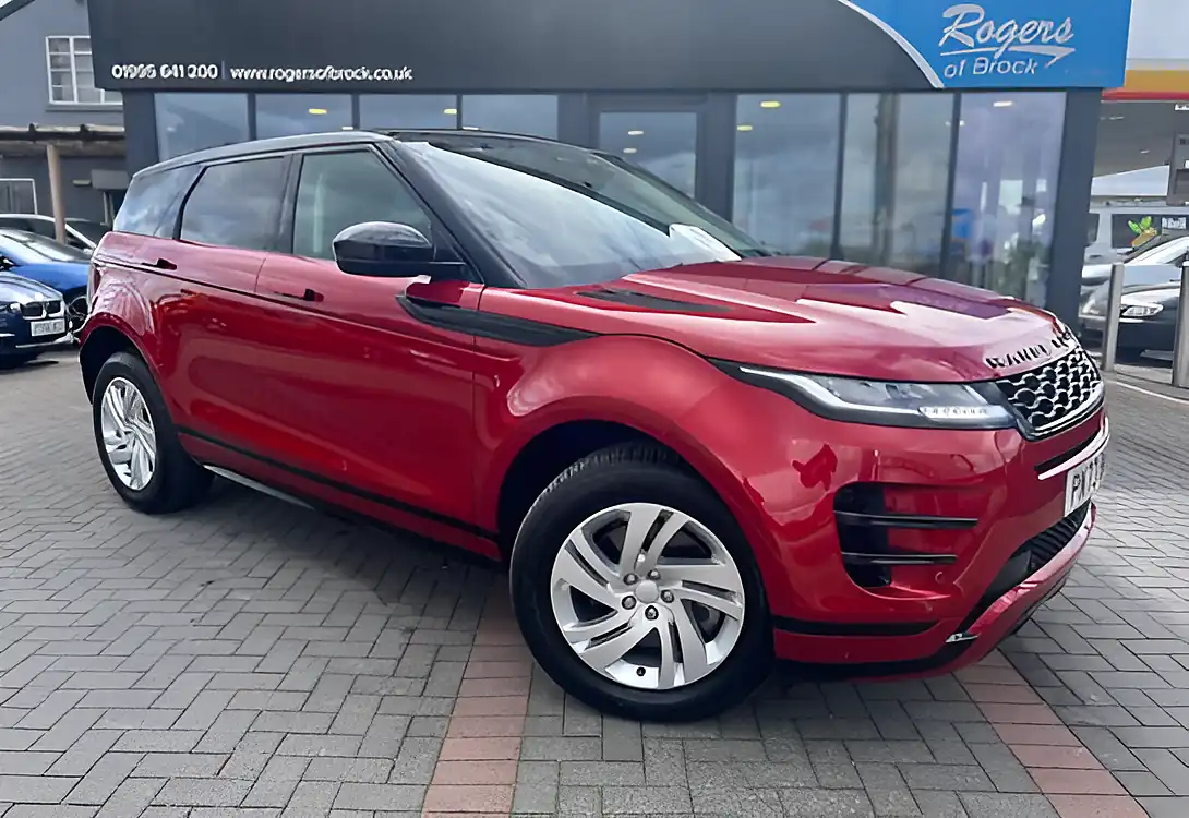 Used 2023 Land Rover Range Rover Evoque R-Dynamic S Firenze Red/Black Roof - Front View