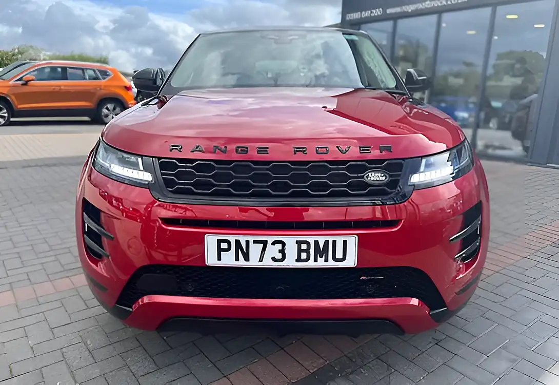 Used 2023 Land Rover Range Rover Evoque R-Dynamic S Firenze Red/Black Roof - Interior and Exterior details 3