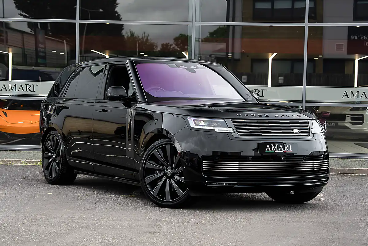 Used 2023 Land Rover Range Rover Sv Long Wheelbase Santorini Black Metallic - Front View