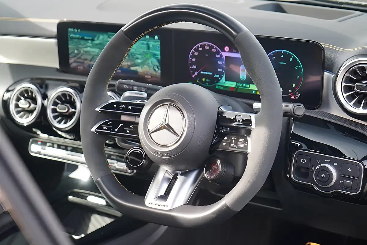 Used 2023 Mercedes A45 AMG S Plus Cosmos Black - Interior and Exterior details 14