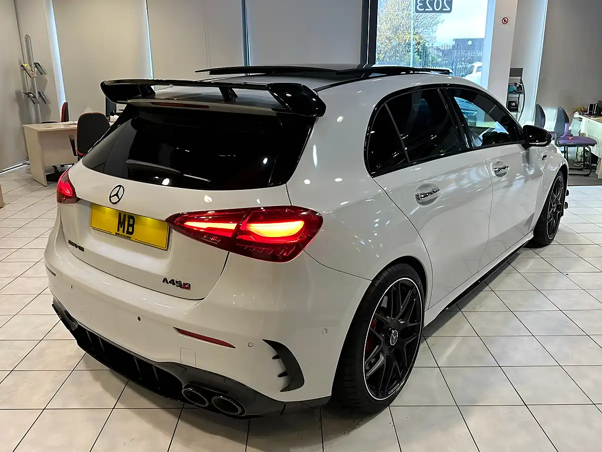 Used 2023 Mercedes-Benz a Class A45 AMG S Plus White - Interior and Exterior details 11