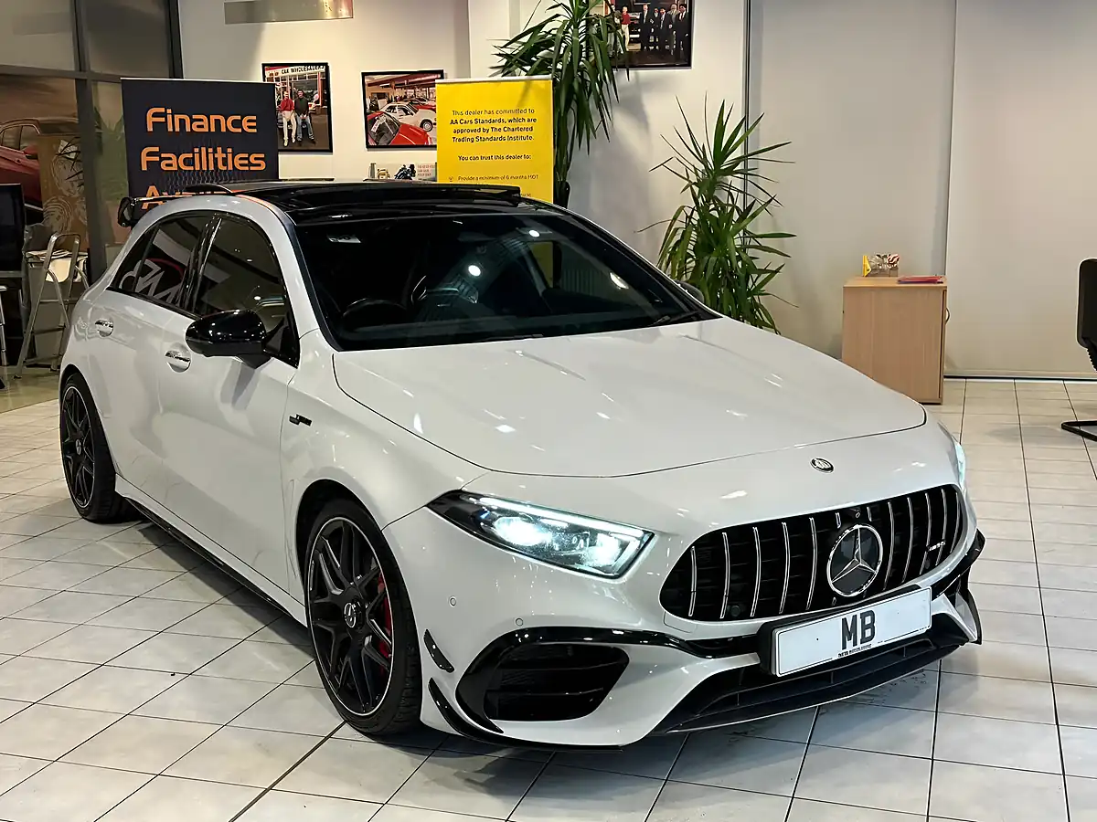 Used 2023 Mercedes-Benz a Class A45 AMG S Plus White - Interior and Exterior details 2