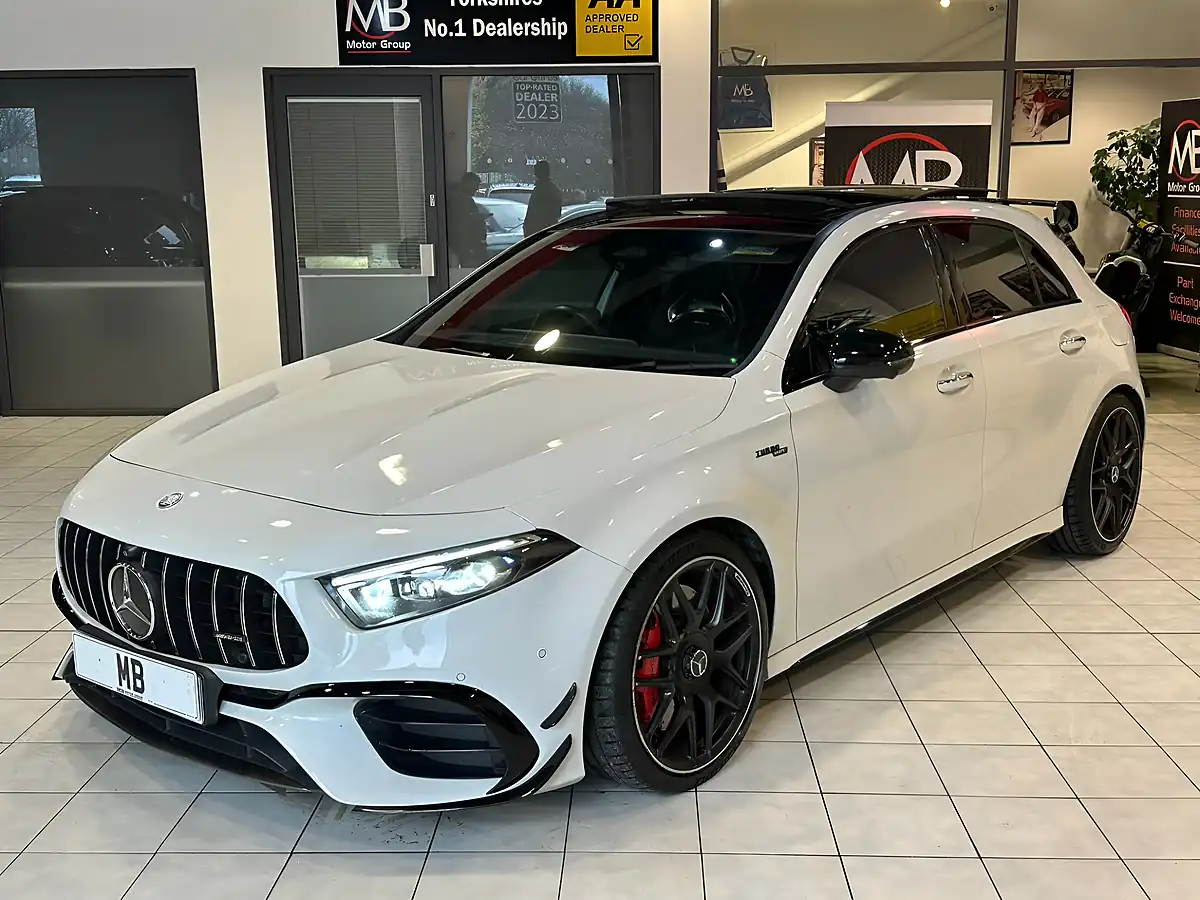 Used 2023 Mercedes-Benz a Class A45 AMG S Plus White - Interior and Exterior details 6