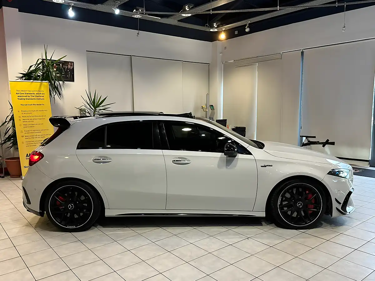 Used 2023 Mercedes-Benz a Class A45 AMG S Plus White - Interior and Exterior details 8