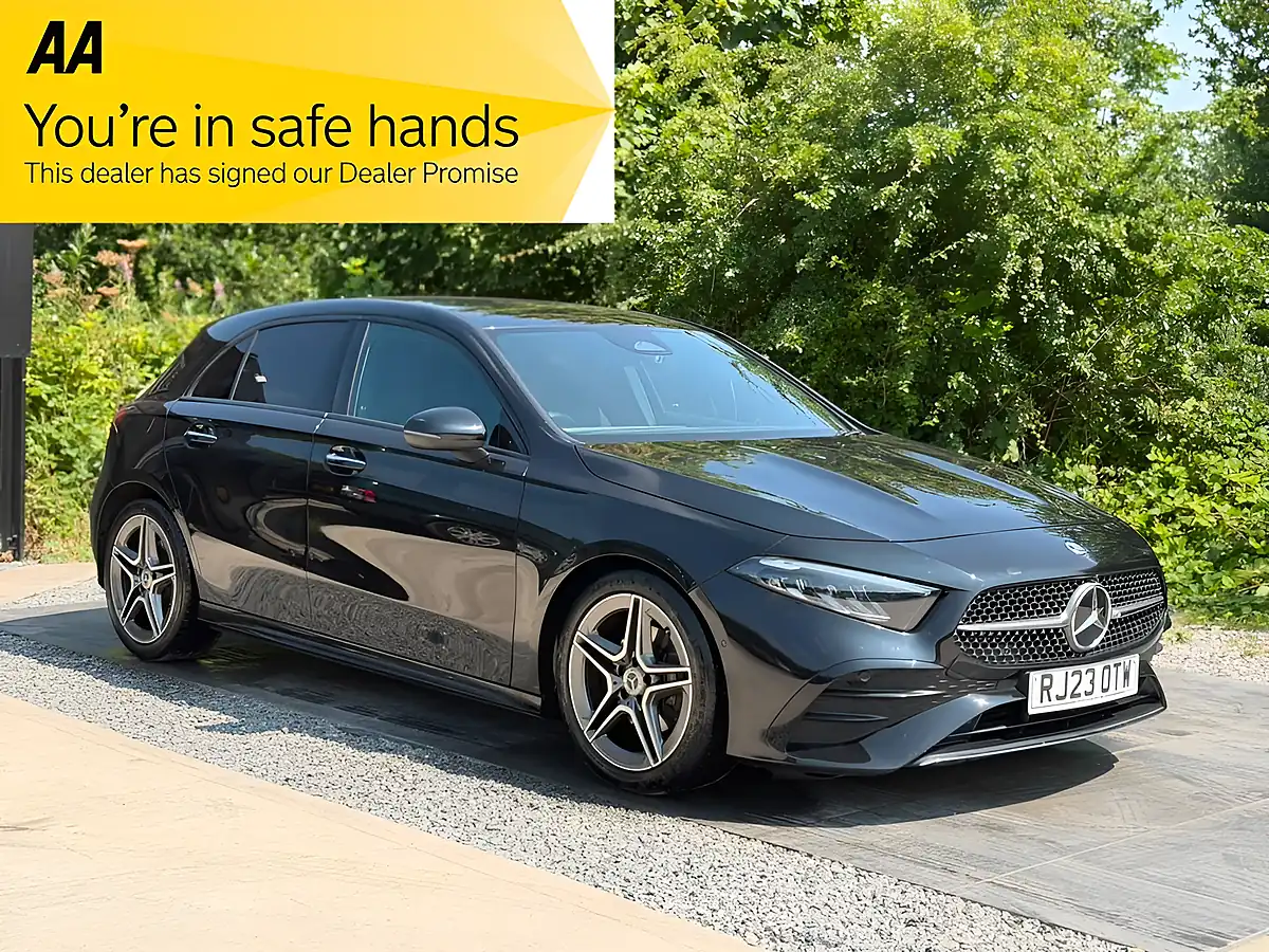 Used 2023 Mercedes-Benz a Class AMG Line (premium) Black - Front View