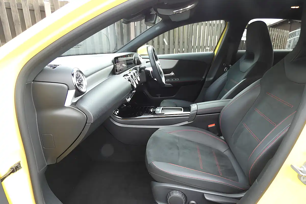 Used 2023 Mercedes-Benz a Class AMG Line (premium) Sun Yellow - Interior and Exterior details 11