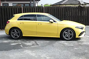 Used 2023 Mercedes-Benz a Class AMG Line (premium) Sun Yellow - Interior and Exterior details 2