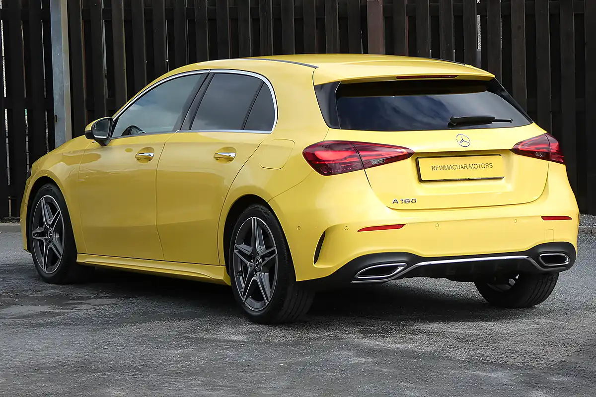 Used 2023 Mercedes-Benz a Class AMG Line (premium) Sun Yellow - Interior and Exterior details 4