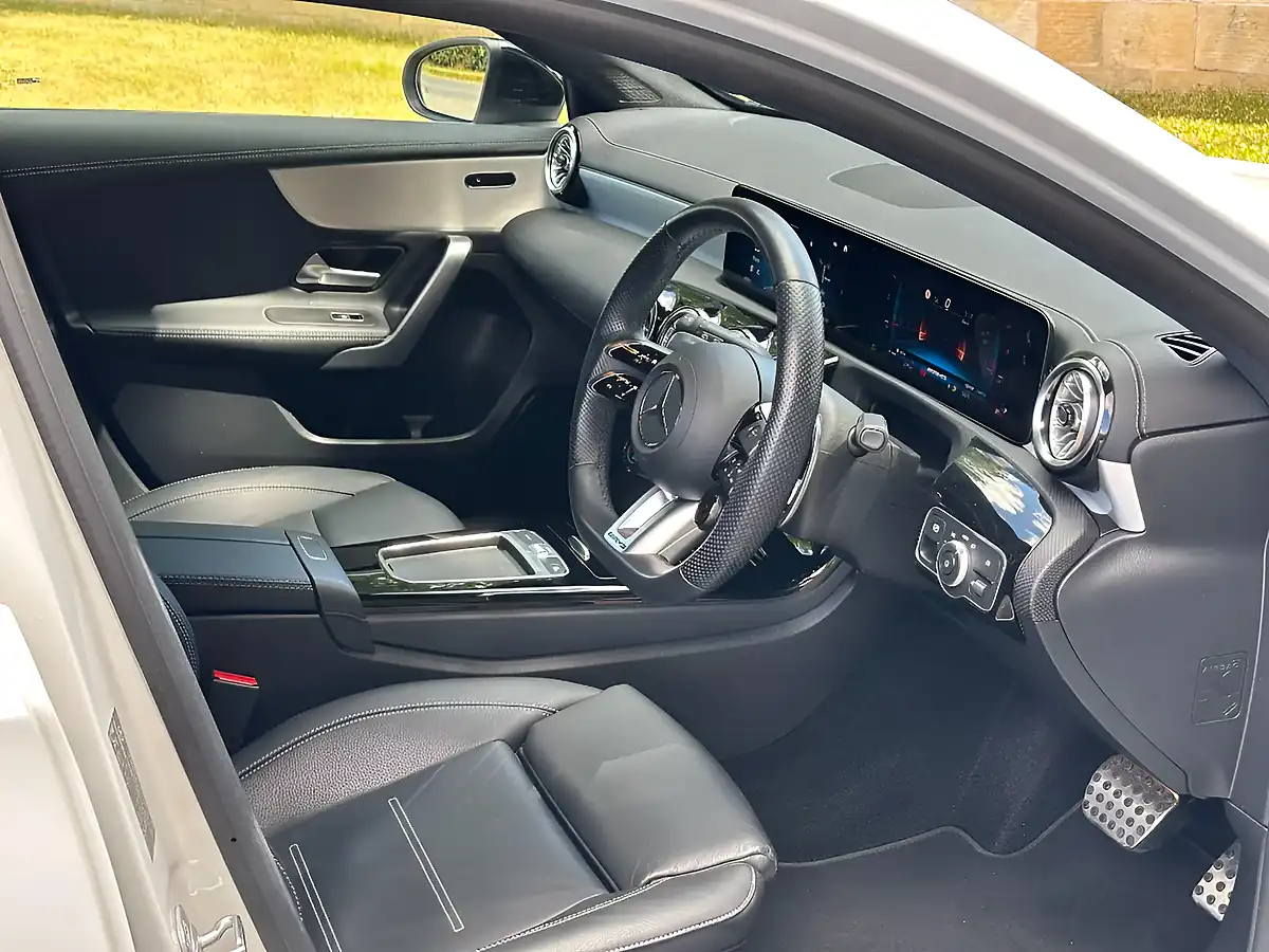 Used 2023 Mercedes-Benz a Class AMG (premium) Digital White Metallic - Interior and Exterior details 9