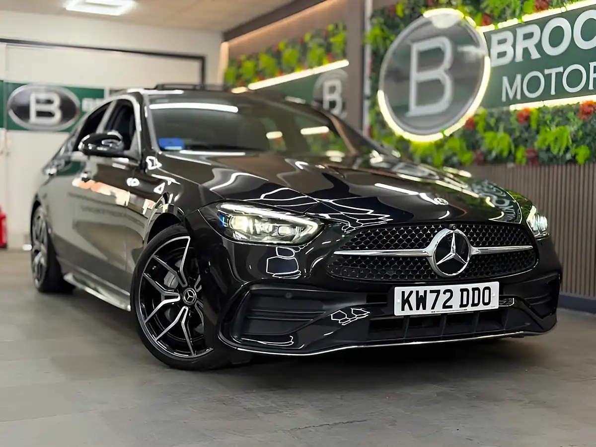 Used 2023 Mercedes-Benz C Class AMG Line Premium Plus Black - Front View