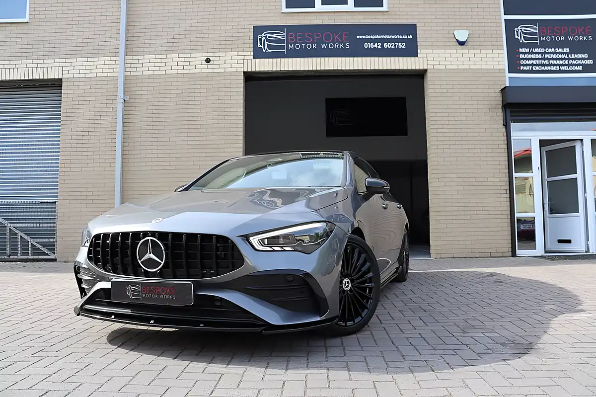 Used 2023 Mercedes-Benz Cla AMG Line Premium Plus Mountain Grey - Front View