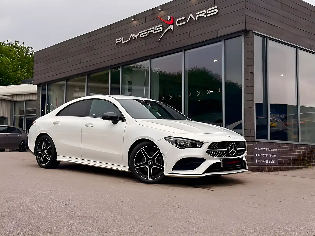Used 2023 Mercedes-Benz Cla AMG Line White - Front View