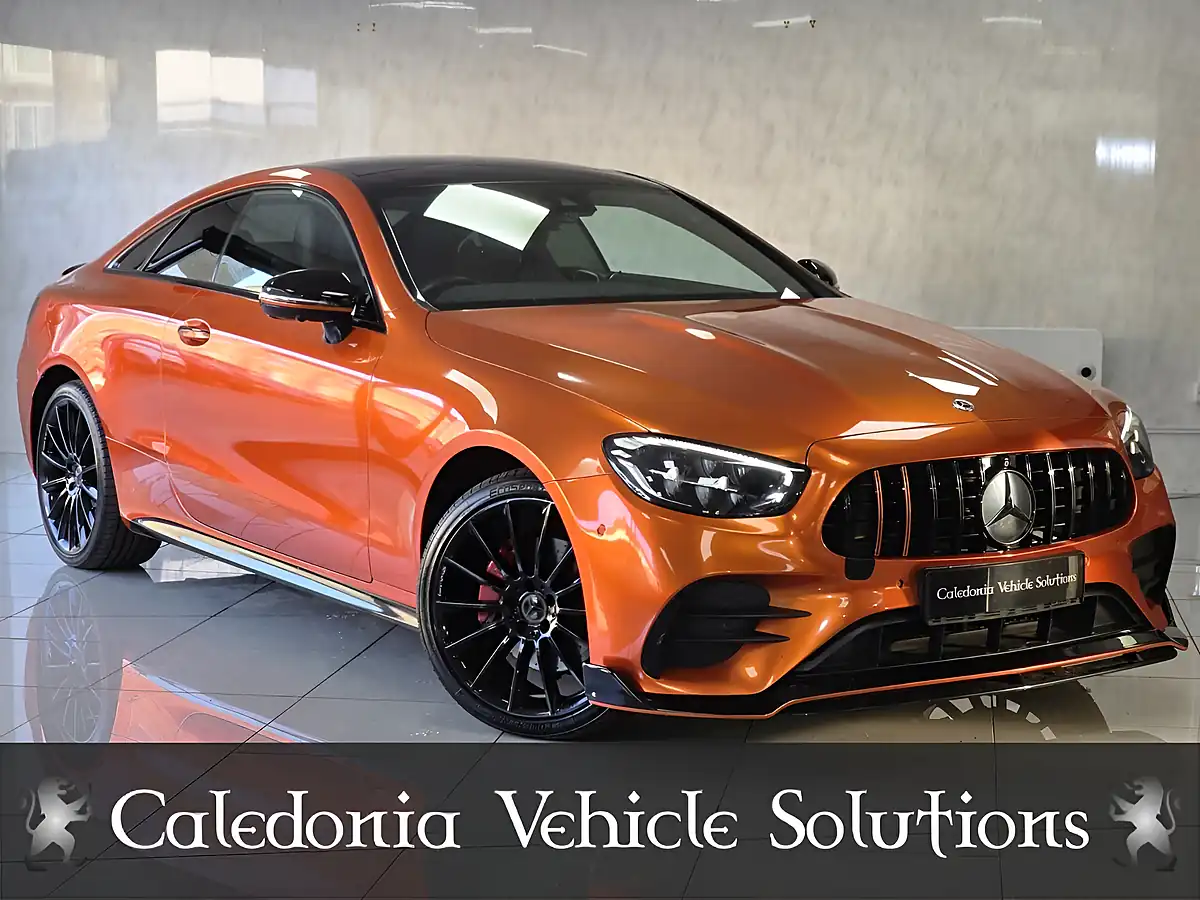 Used 2023 Mercedes-Benz E-Class AMG Line Night Edition (premium Plus) Coupe Paprika Orange - Front View
