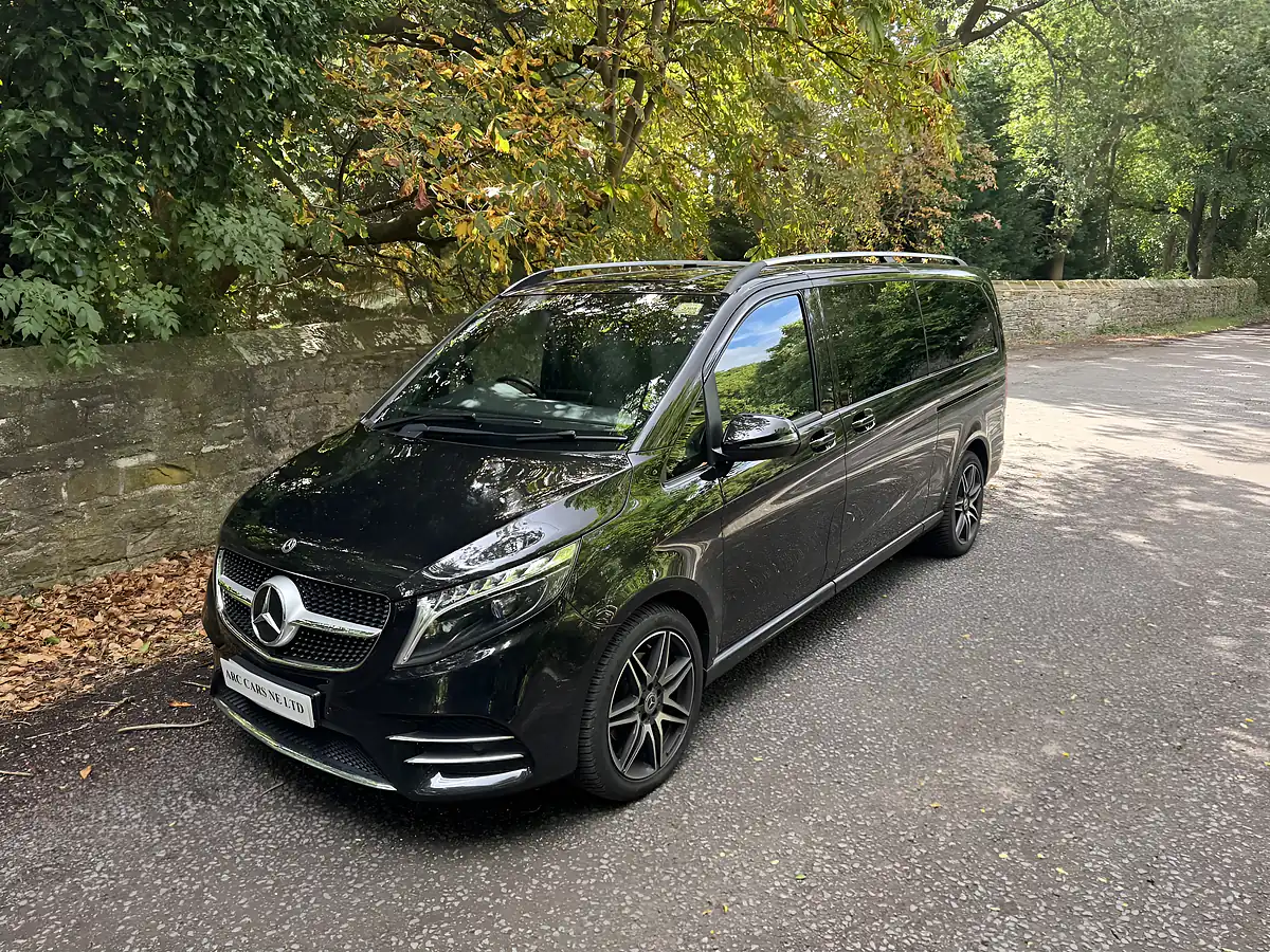 Used 2023 Mercedes-Benz V Class AMG Line Xlwb Extra Long Wheel Base With Captain Seats Black - Front View