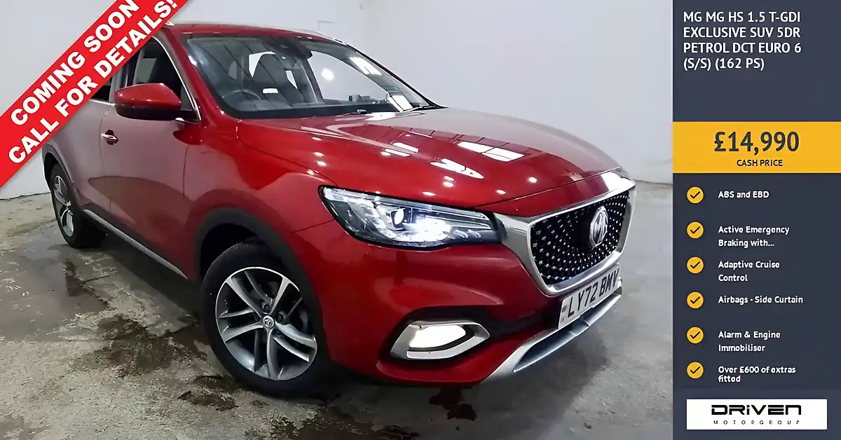 Used 2023 MG Hs Exclusive Dynamic Red - Front View