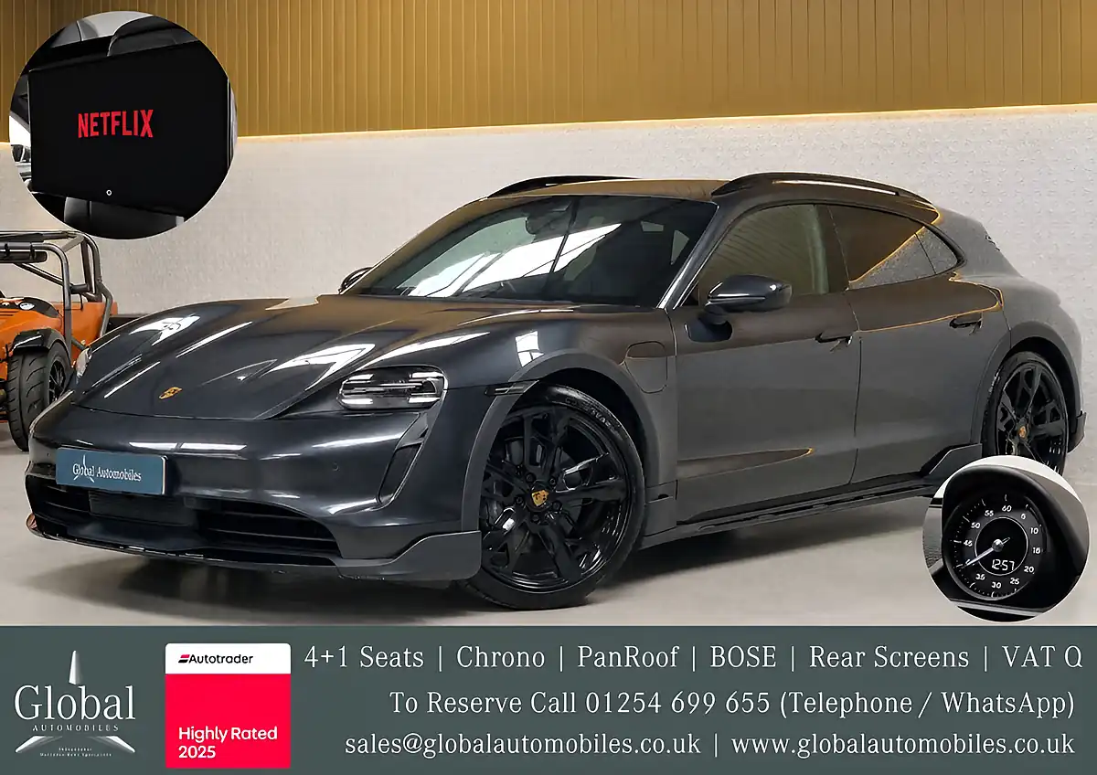 Used 2023 Porsche Taycan 4 Cross Turismo Performance Plus Volcano Grey - Front View