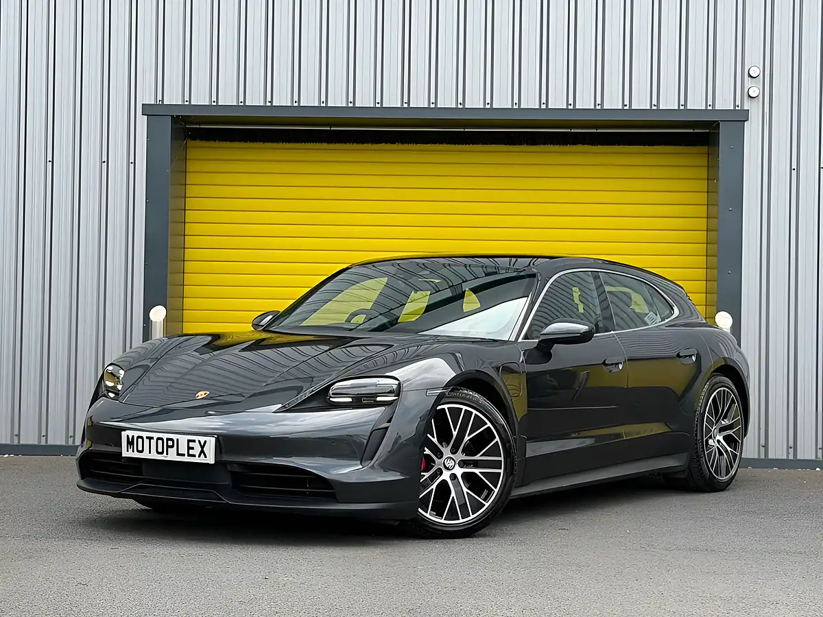 Used 2023 Porsche Taycan 4S Sport Turismo Volcano Grey - Front View