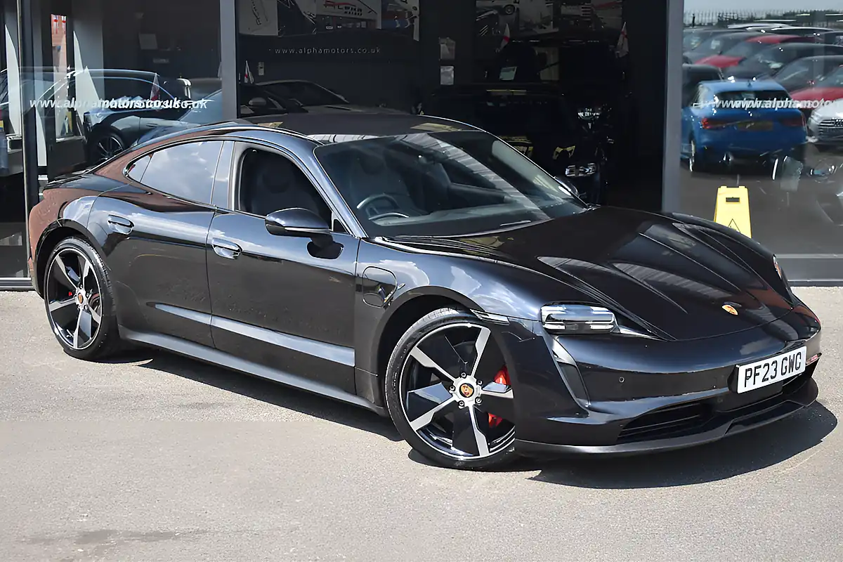 Used 2023 Porsche Taycan Performance Plus Jet Black - Front View