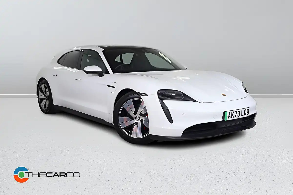 Used 2023 Porsche Taycan Performance Plus Sport Turismo White - Front View
