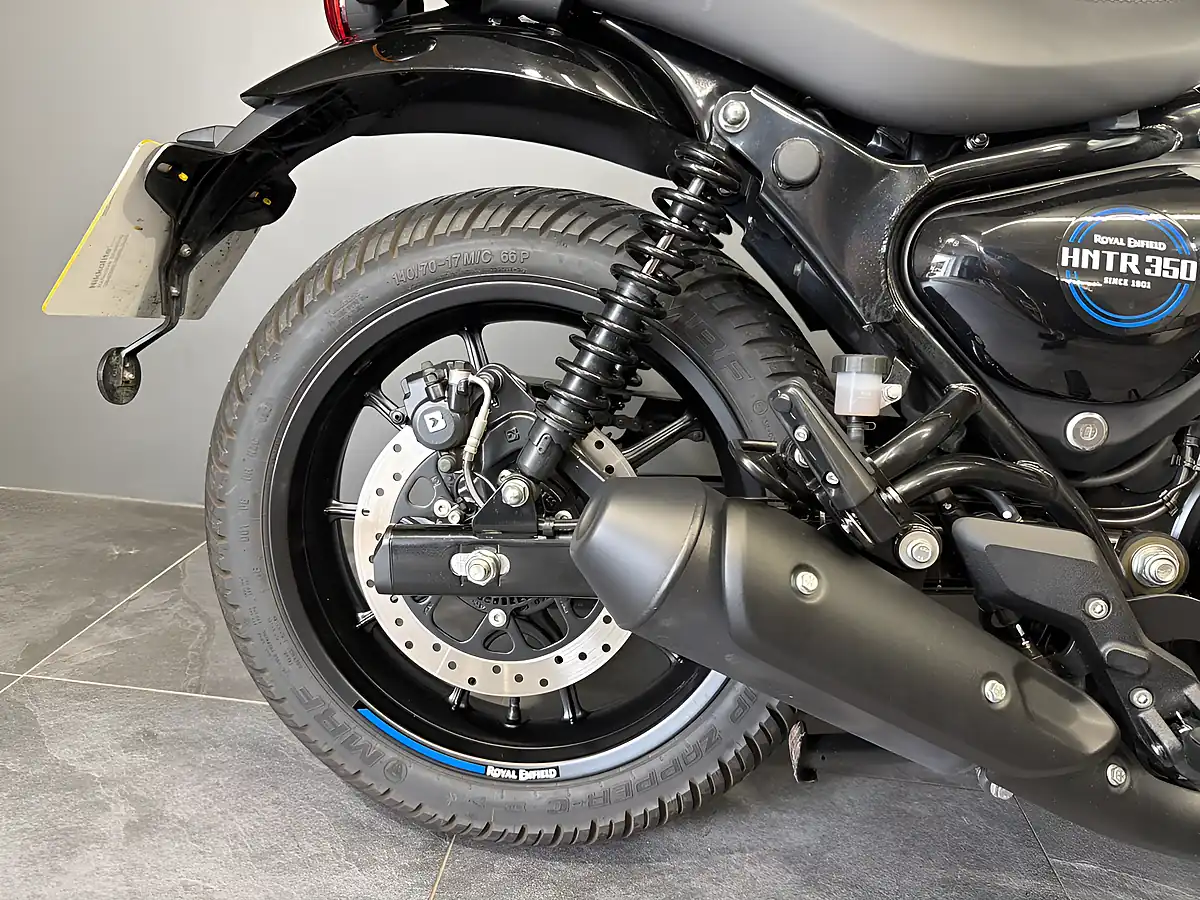 Used 2023 Royal Enfield Hntr 350 Blue and White - Interior and Exterior details 5