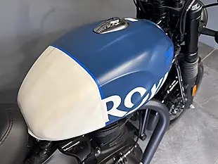 Used 2023 Royal Enfield Hntr 350 Blue and White - Interior and Exterior details 7