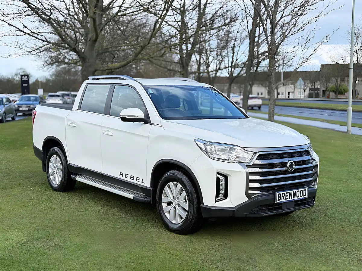 Used 2023 Ssangyong Musso Rebel Pickup Double Cab White - Front View