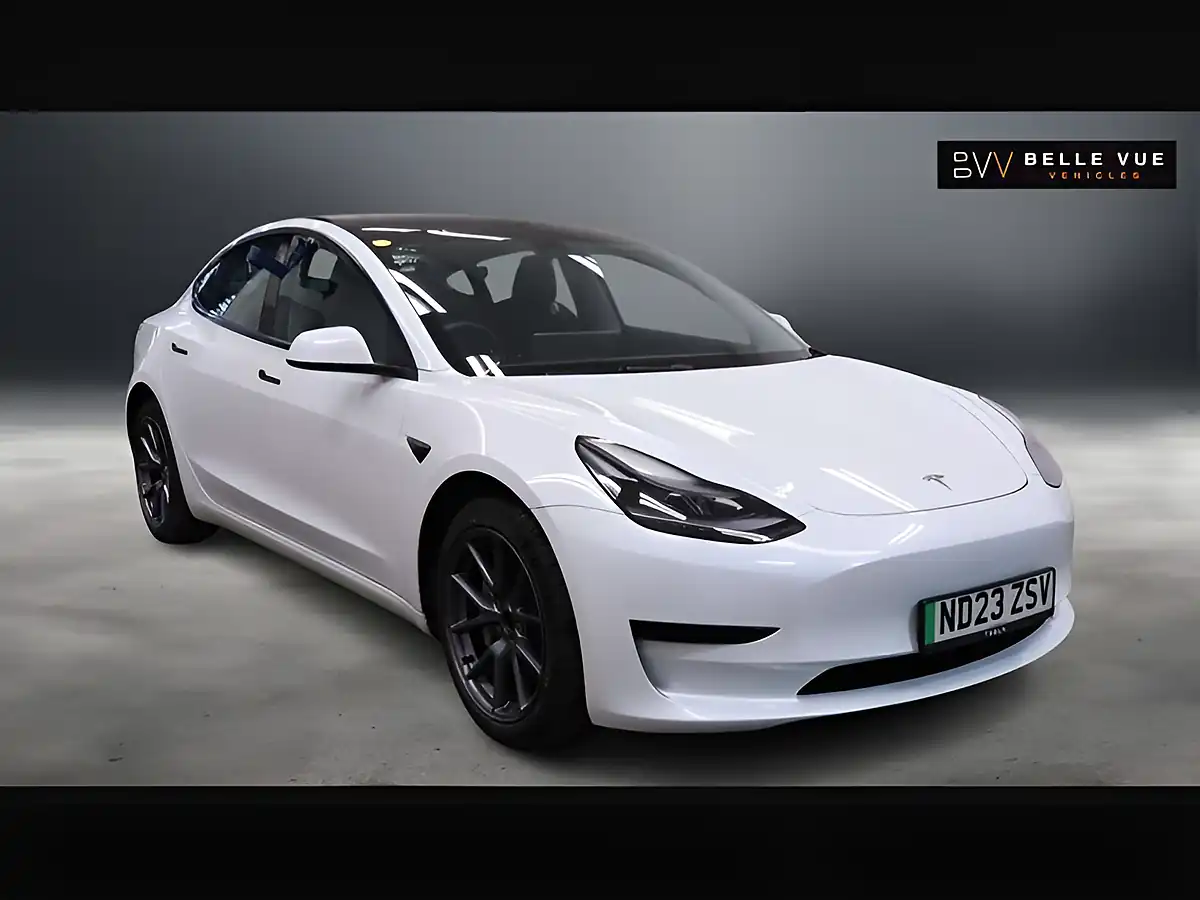 Used 2023 Tesla Model 3 Pearl White - Front View