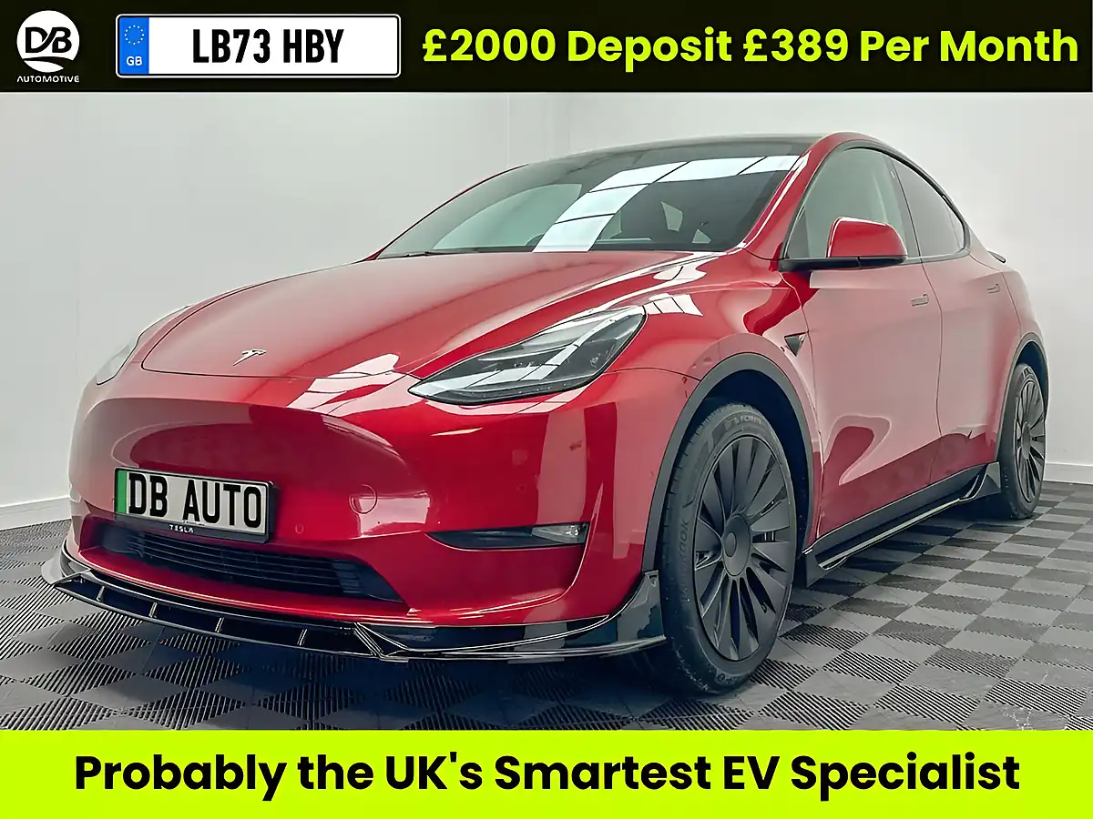 Used 2023 Tesla Model Y Long Range Midnight Cherry Red - Front View