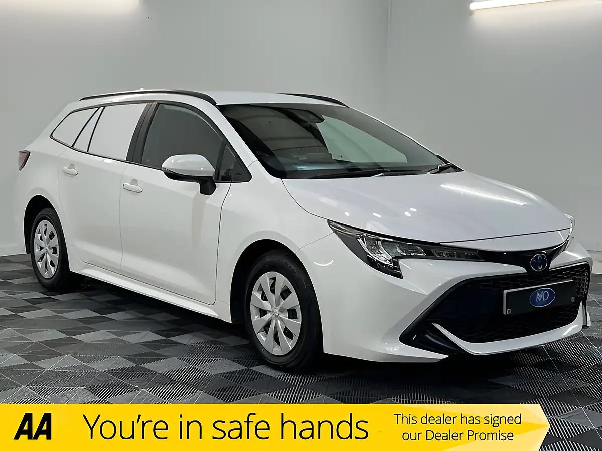 Used 2023 Toyota Corolla Car Derived Van White - Front View