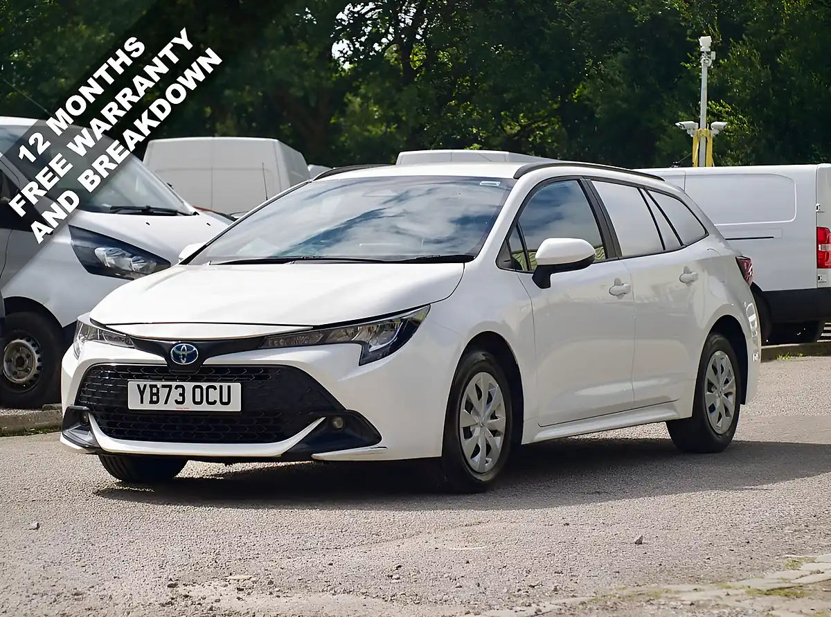 Used 2023 Toyota Corolla Car Derived Van White - Front View
