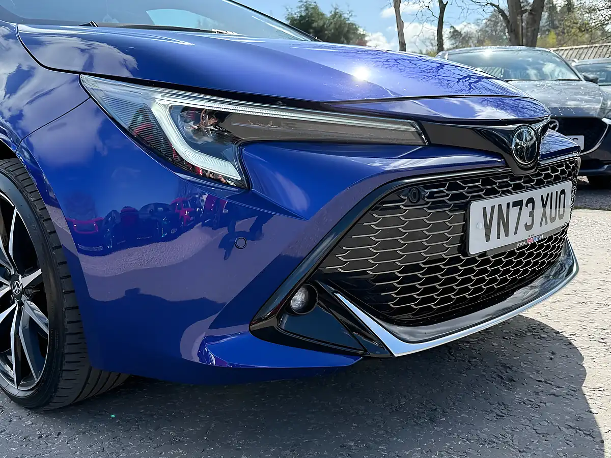 Used 2023 Toyota Corolla Gr Sport Obsidian Blue With Black Roof - Interior and Exterior details 10