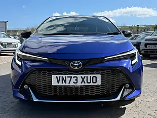 Used 2023 Toyota Corolla Gr Sport Obsidian Blue With Black Roof - Interior and Exterior details 2